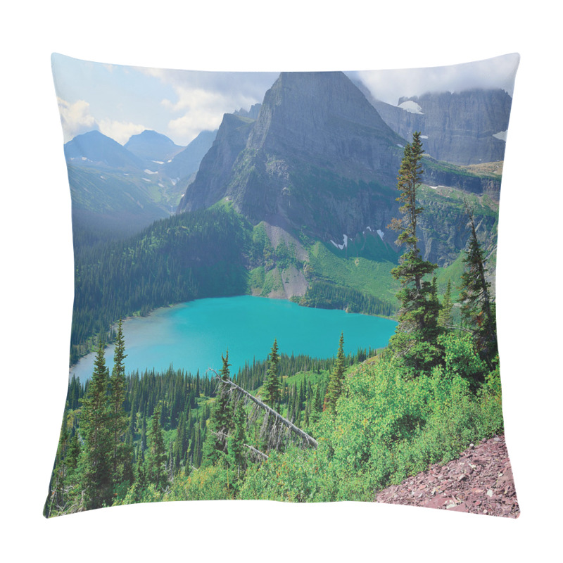 Personalise  Grinnell Lake and Mountains pillow covers