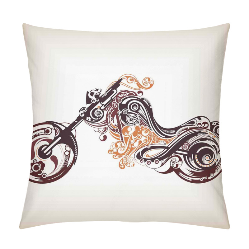 Personalise  Curvy Floral Bike pillow covers
