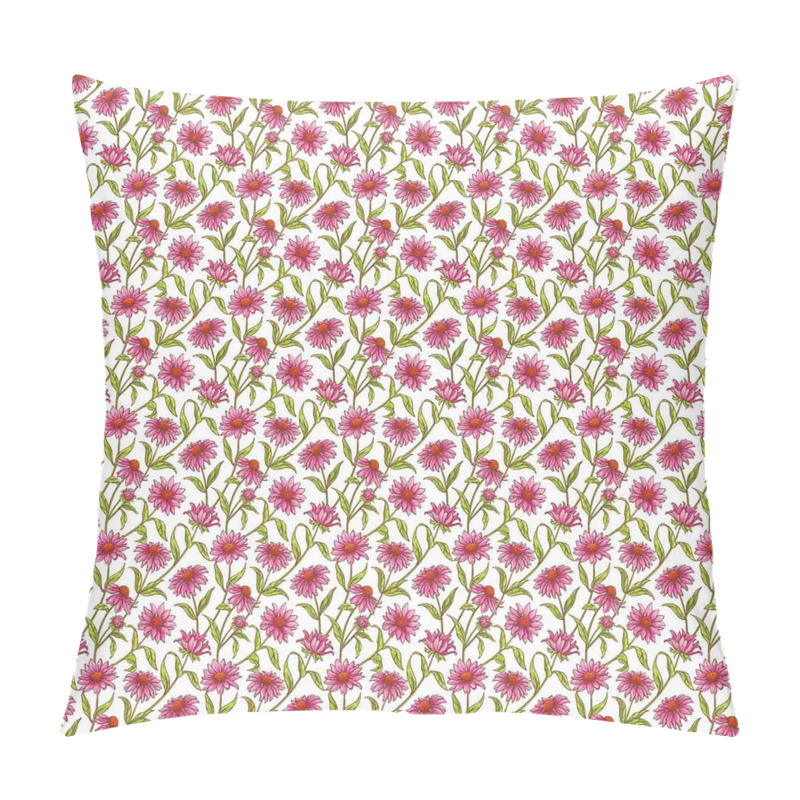 Customizable Fresh Organic Echinacea pillow covers