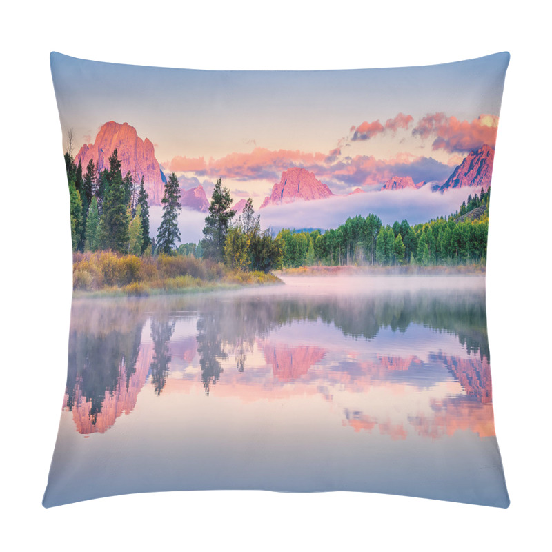 Personalise  Calm Sunrise on Snake River pillow covers