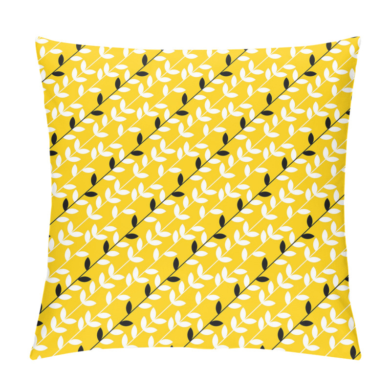 Personalise  Diagonal Leaf Pattern pillow covers