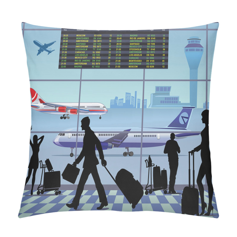 Customizable  Planes People Flight Board pillow covers