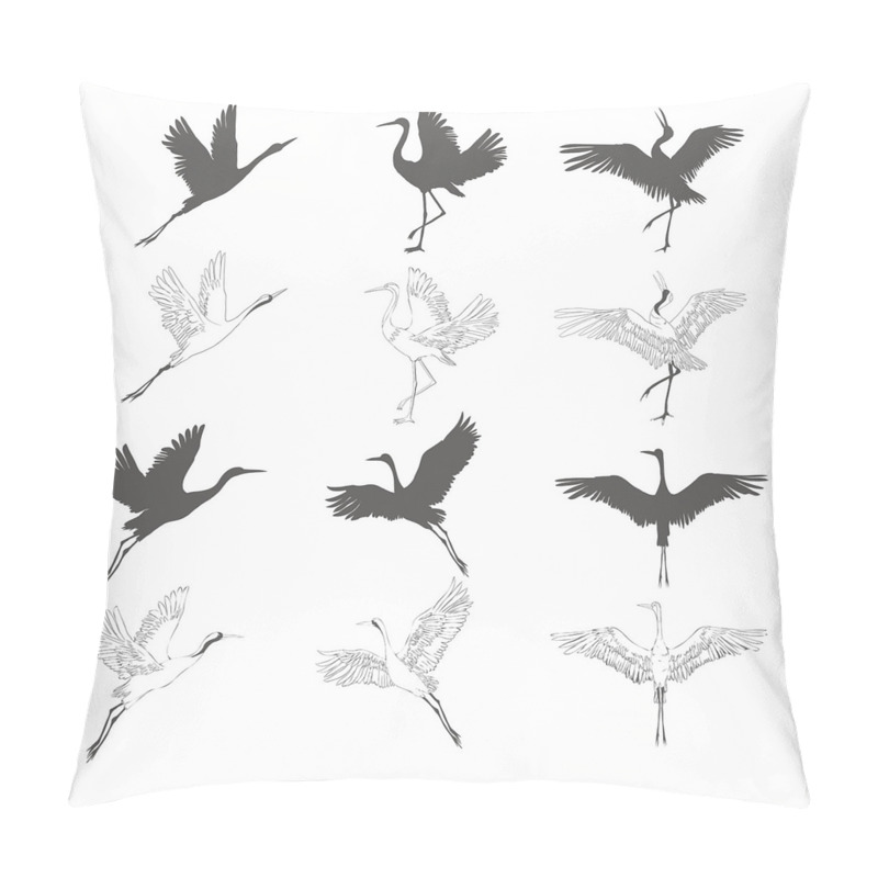 Customizable  Greyscale Bird Different Side pillow covers