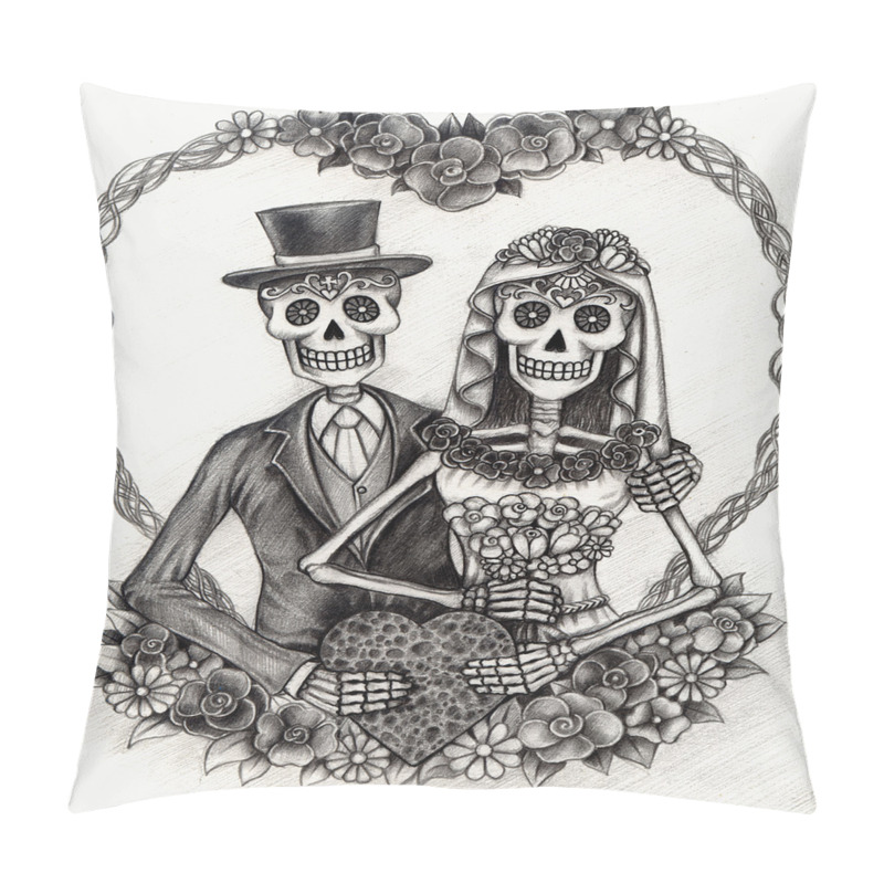 Personalise  Spooky Valentines Marriage pillow covers