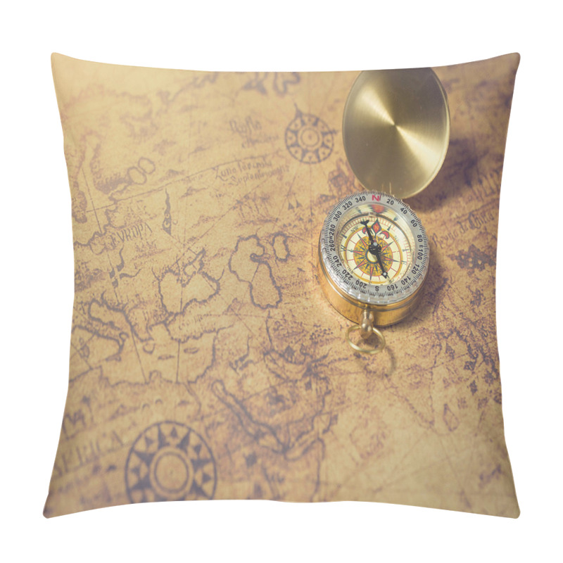 Personality  Tool on Vintage Grunge Map pillow covers