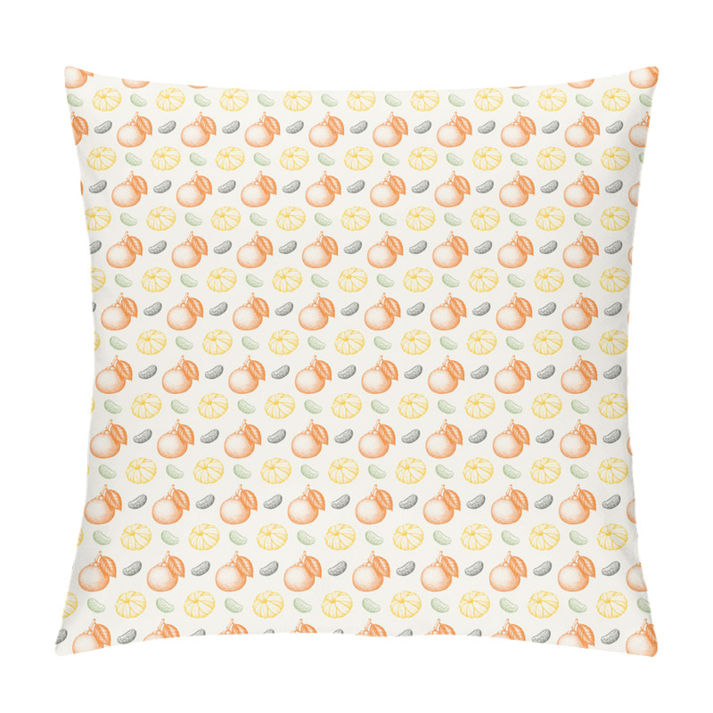 Personalise  Engraved Drawn Mandarins pillow covers