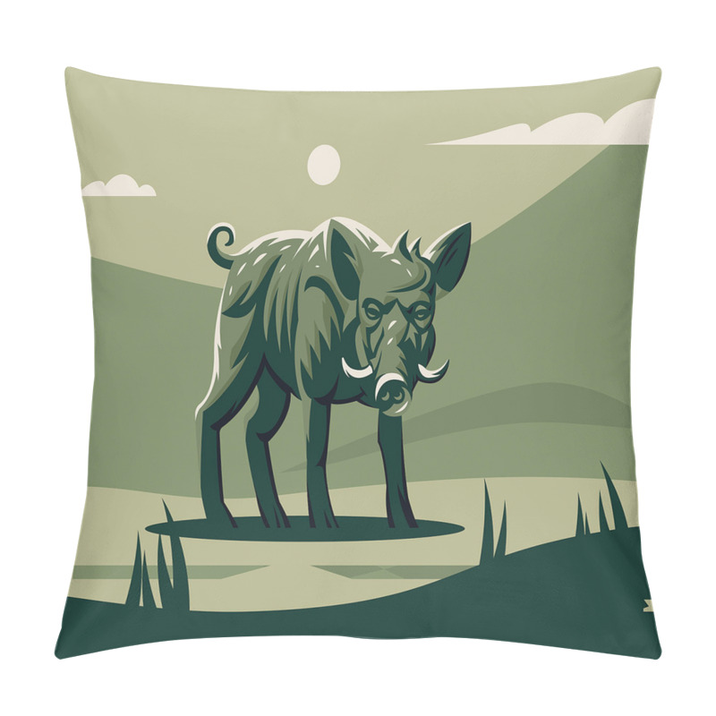 Personalise  Abstract Wild Boar Pig pillow covers