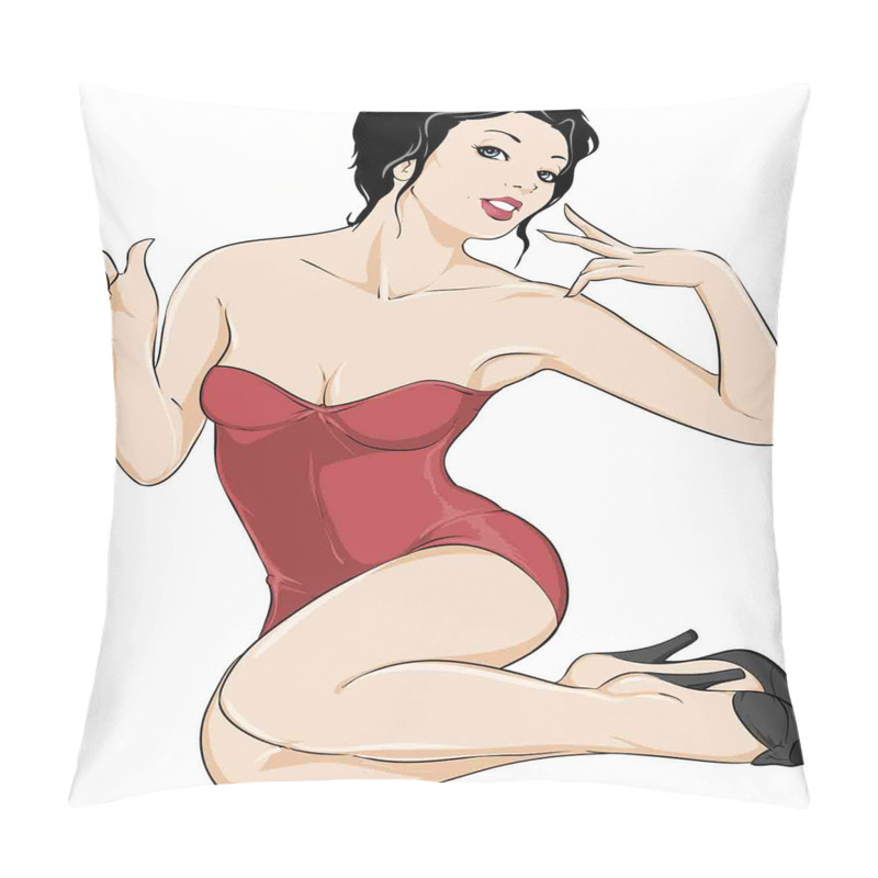 Customizable  Pale Skin Brunette pillow covers