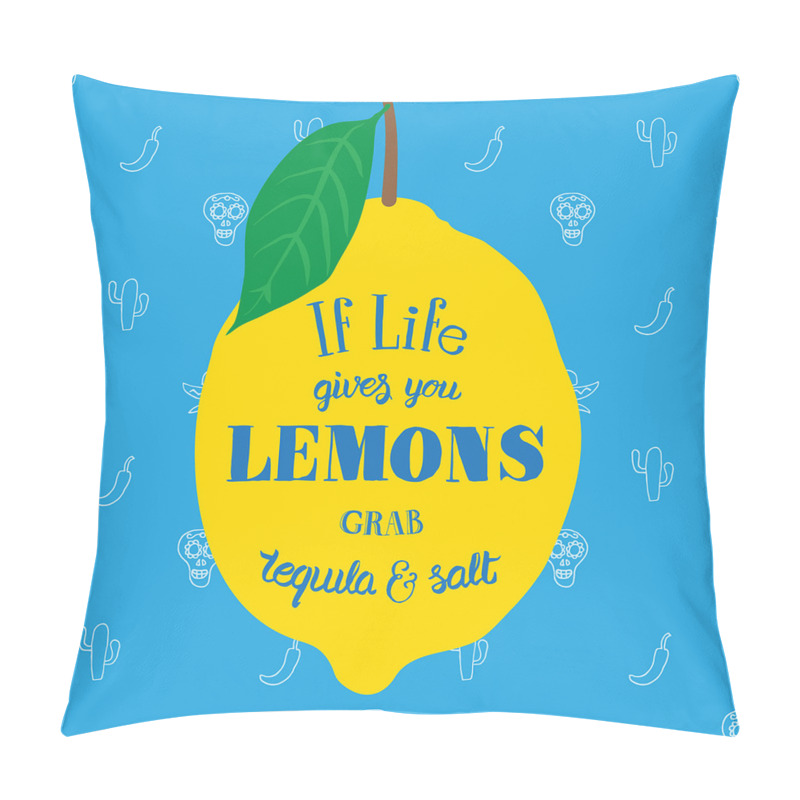 Customizable  Mexican Words on Lemon pillow covers