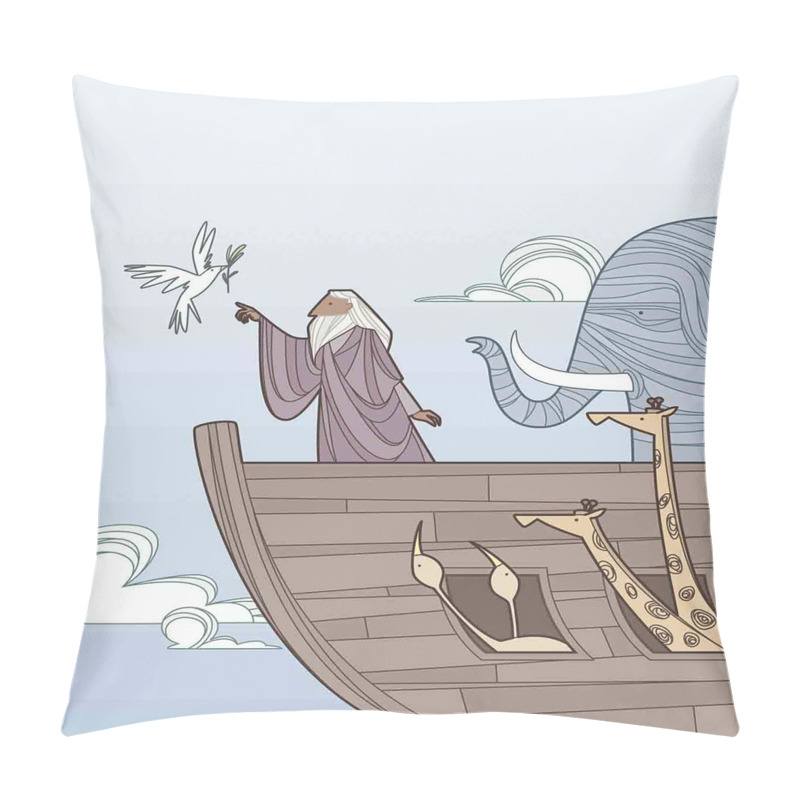 Personalise Old Man and Dove Ancient pillow covers
