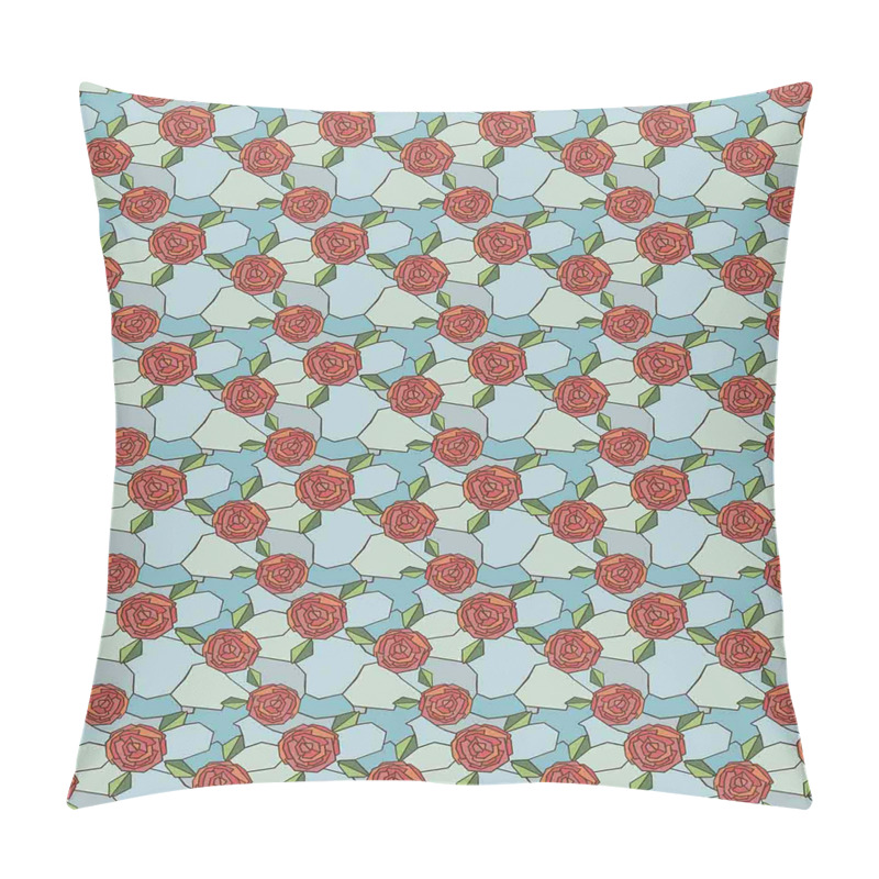 Customizable  Stained Glass Rose pillow covers