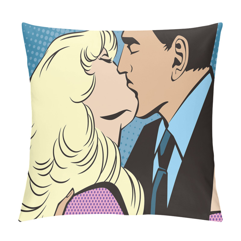 Custom  Pop Art Romantic Couple pillow covers