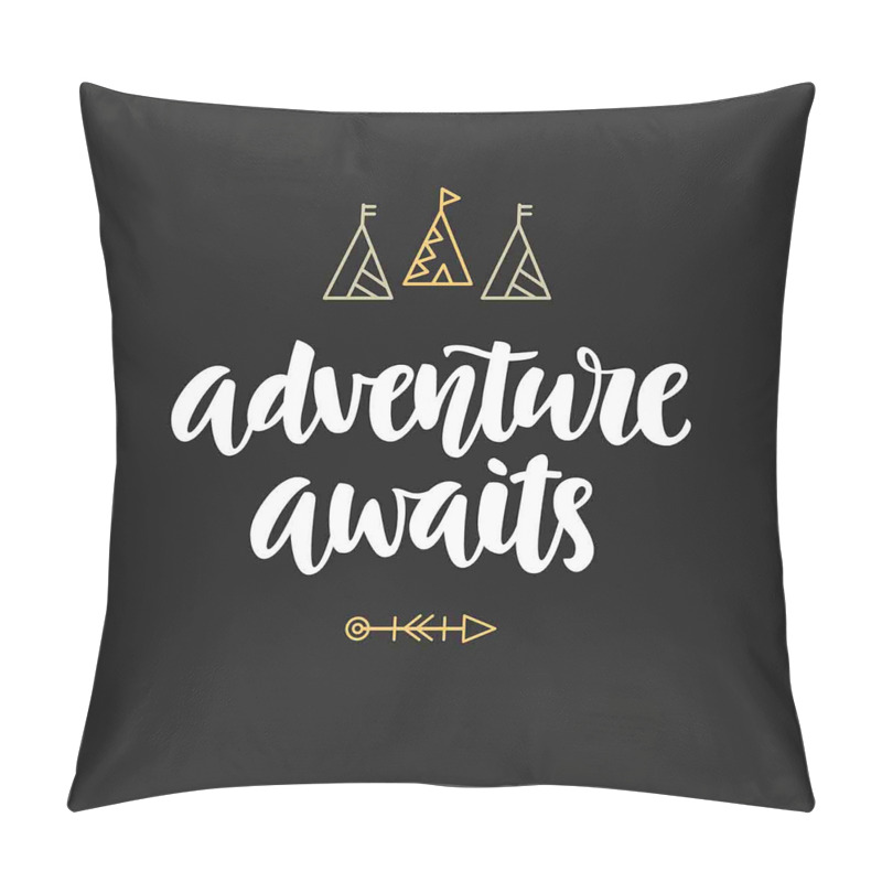 Personalise Adventure Awaits Tents pillow covers