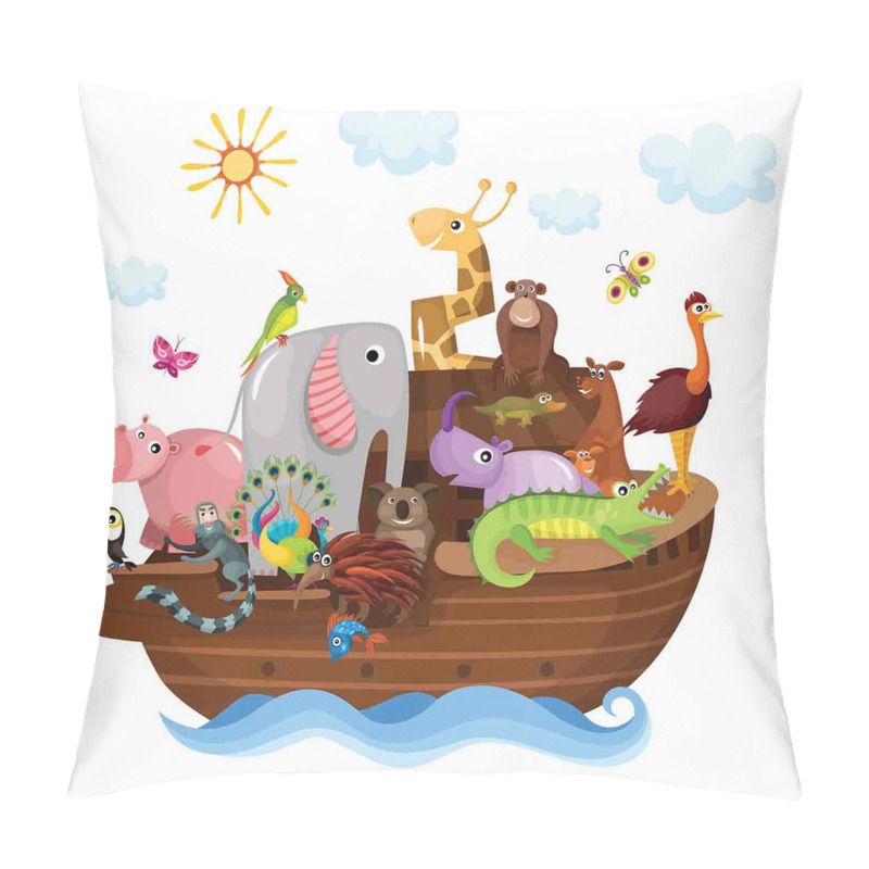 Personalise  Animals in Ship Cartoon pillow covers