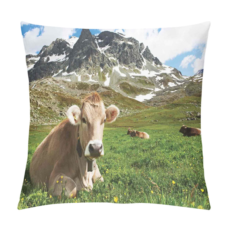 Personalise  Alpine Mountain Milk Cow pillow covers