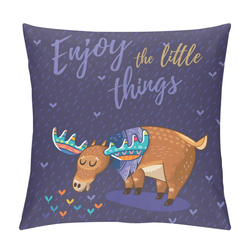 Personalise  Elk Grazing in the Rain pillow covers