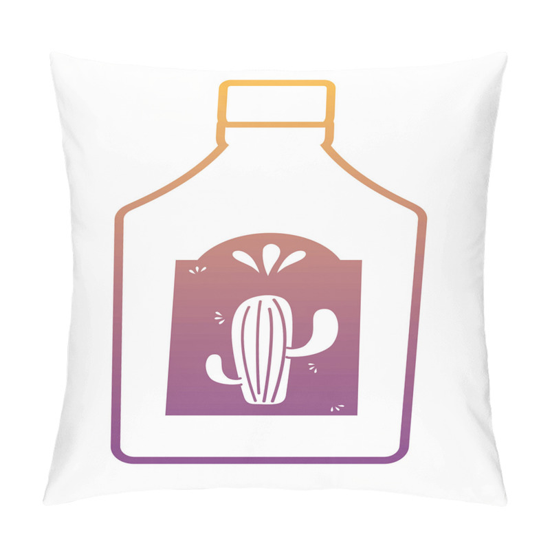 Personality  Ombre Outline Bottle Cactus pillow covers