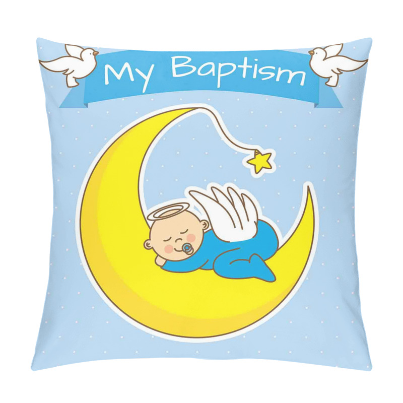 Customizable  Baby Sleeps on the Moon pillow covers