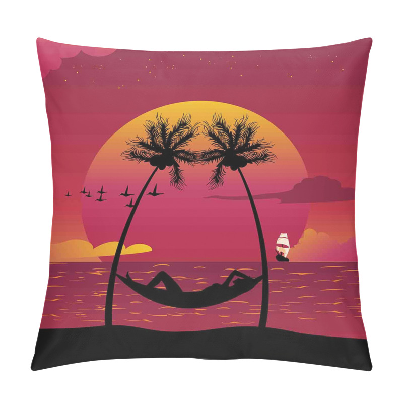 Personalise Girl in Hammock Paradise pillow covers