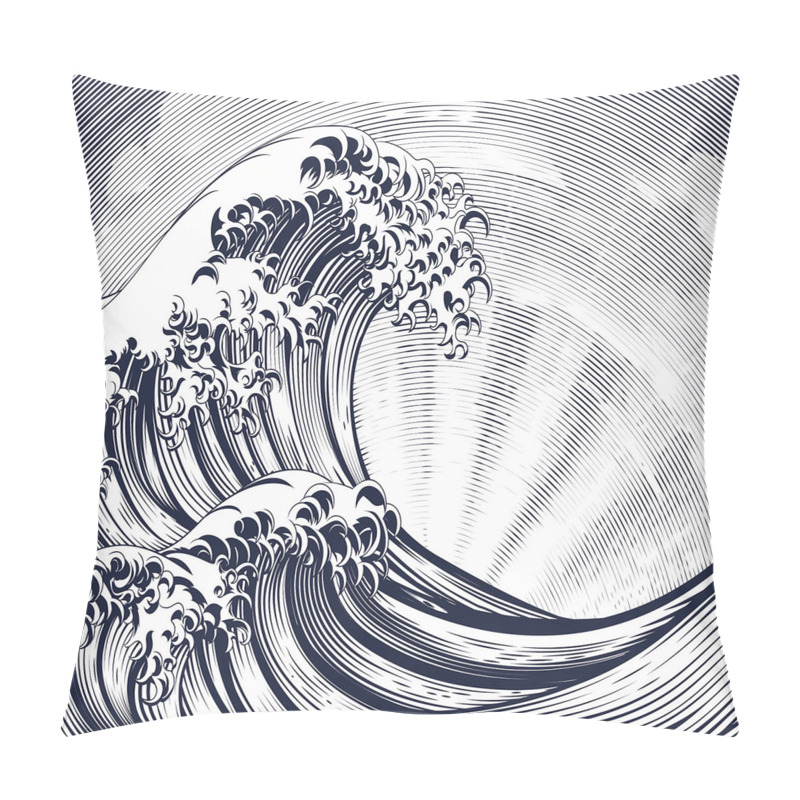 Personality  Oriental Japanese Waves pillow covers