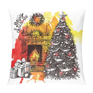 Personality  Christmas Sketch Pillow Covers