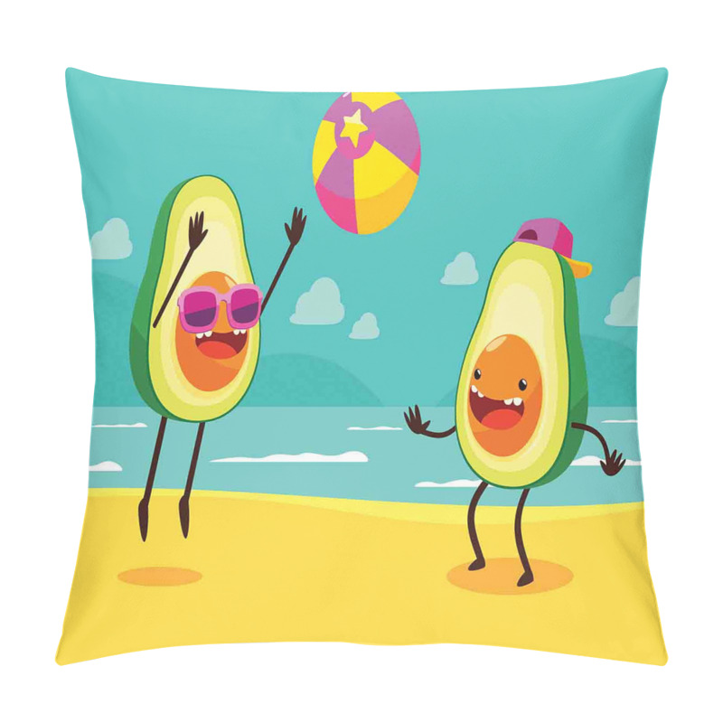 Customizable  Summer Beach Volleyball pillow covers