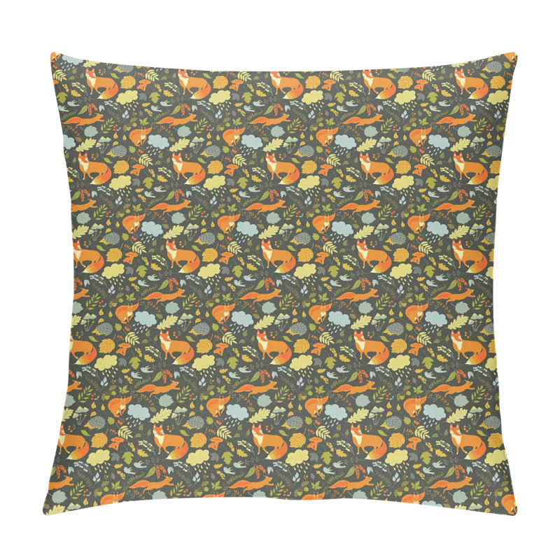 Customizable  Forest Fauna Fox Birds pillow covers