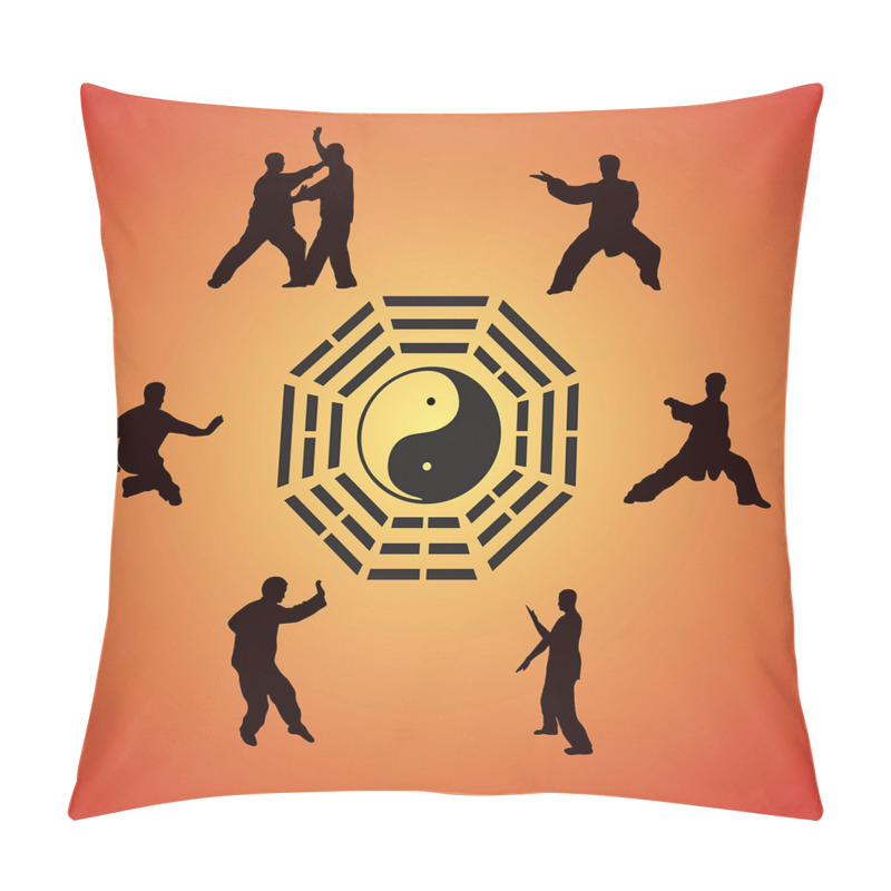 Customizable  Yin Yang and Karate Poses pillow covers