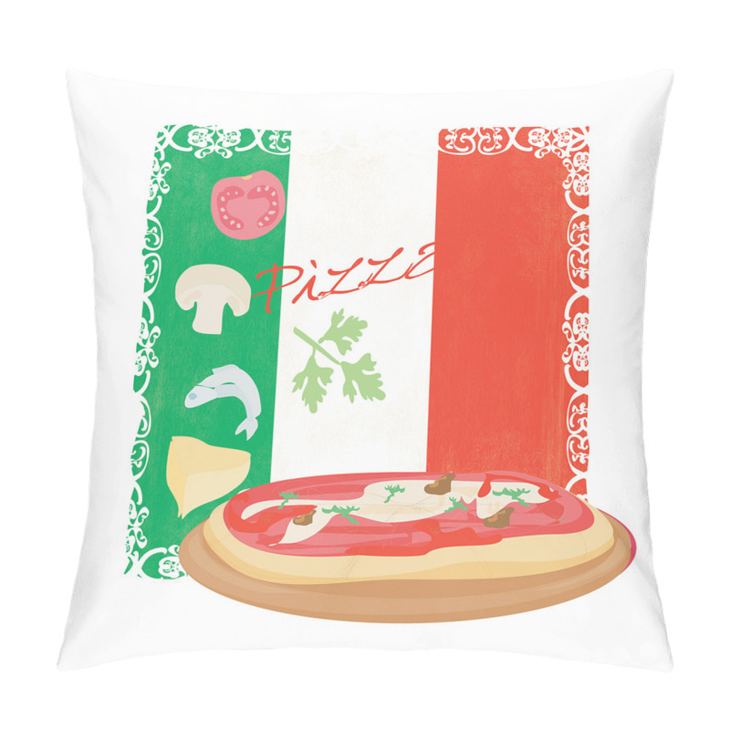 Personalise  Italian Cuisine and Flag pillow covers