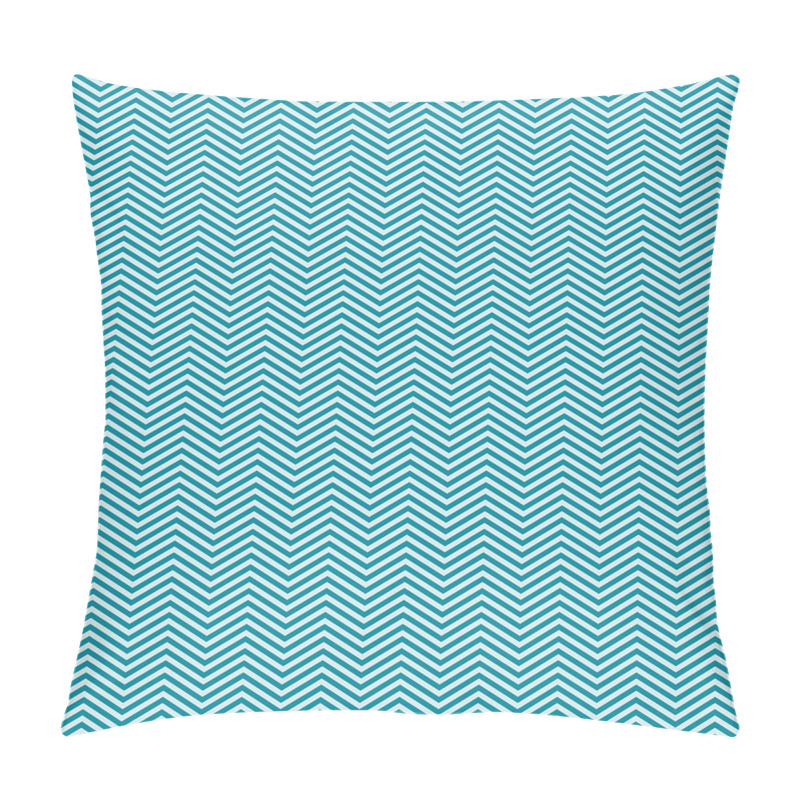 Personalise  Blue Monochrome Zigzags pillow covers