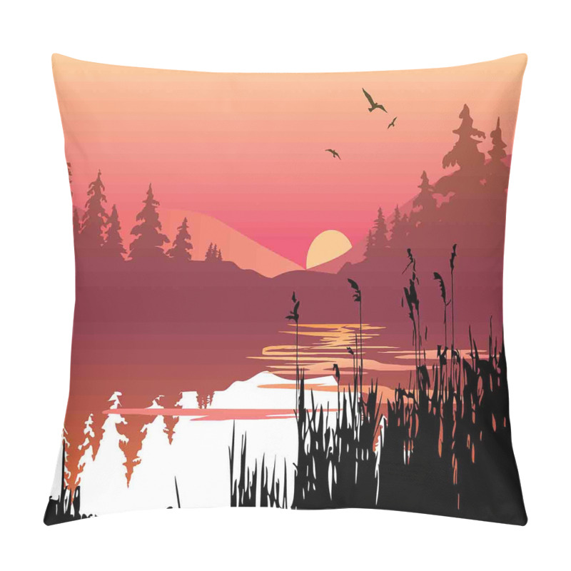 Personalise Calm Sunset River pillow covers