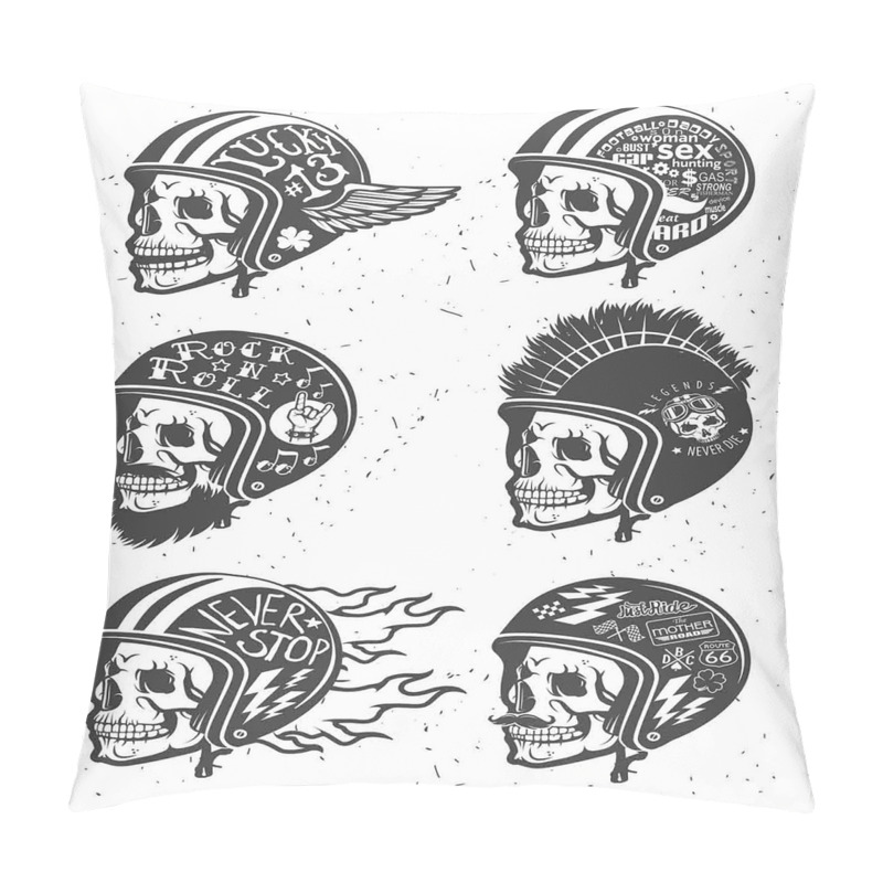 Customizable  Greyscale Sketch Skulls pillow covers