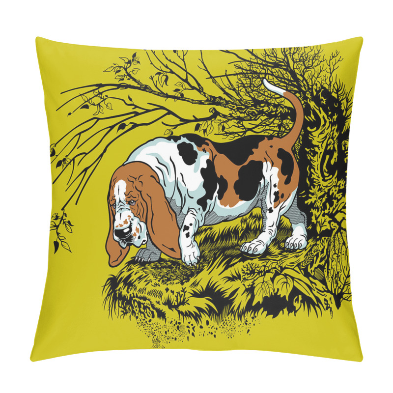 Customizable  Hunting Dog Woods pillow covers