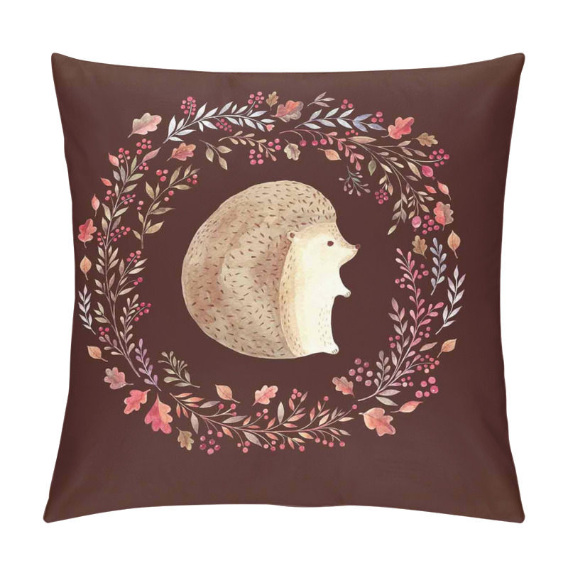 Customizable  Leaf and Berry Wreath pillow covers
