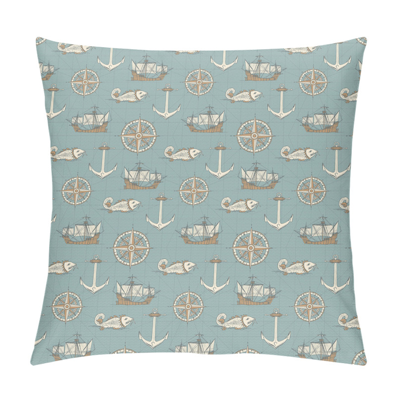 Personality  Retro Nautical Elements Art pillow covers