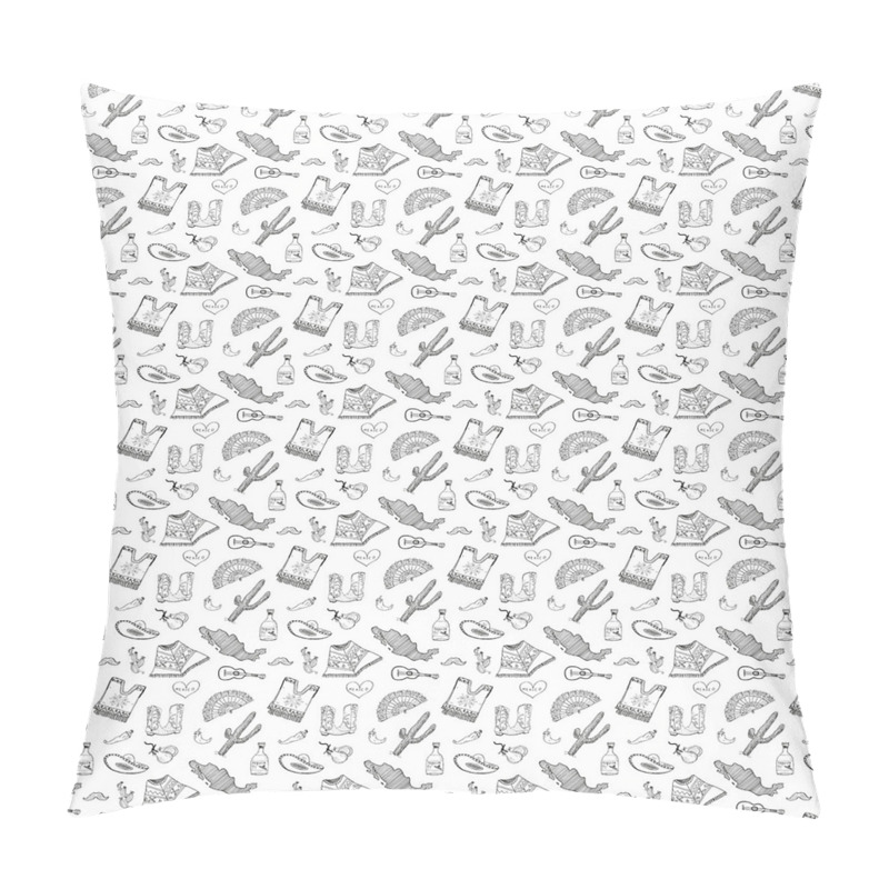 Personalise  Folkloric Items Sketch Art pillow covers