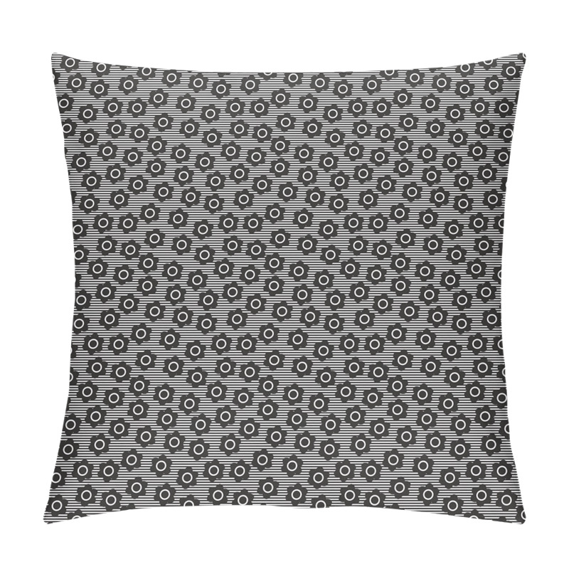 Customizable  Flowers on Stripes pillow covers