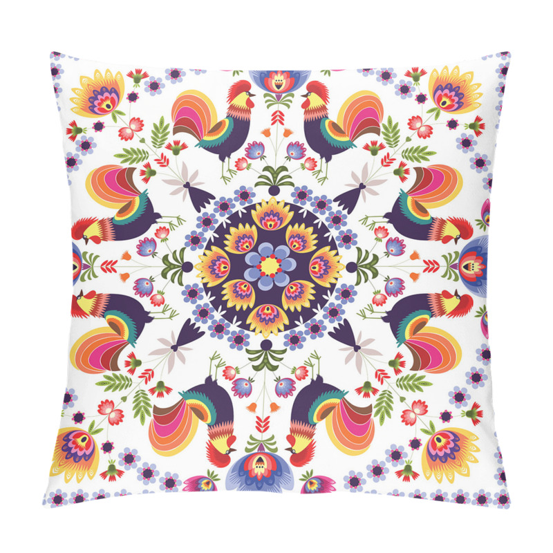 Personality  Folkloric Flowers pillow covers