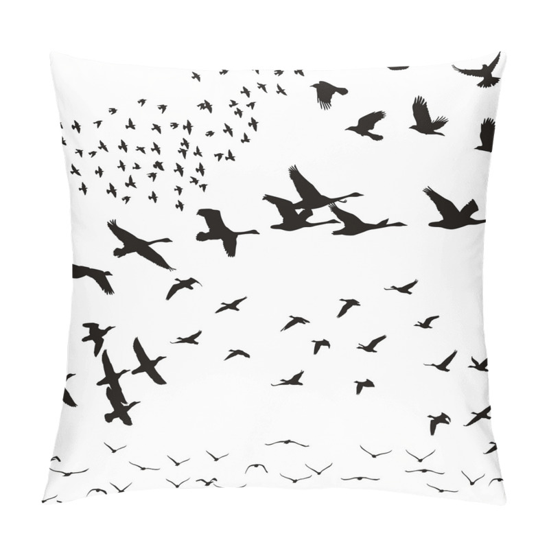 Personality  Monochrome Flying Birds pillow covers