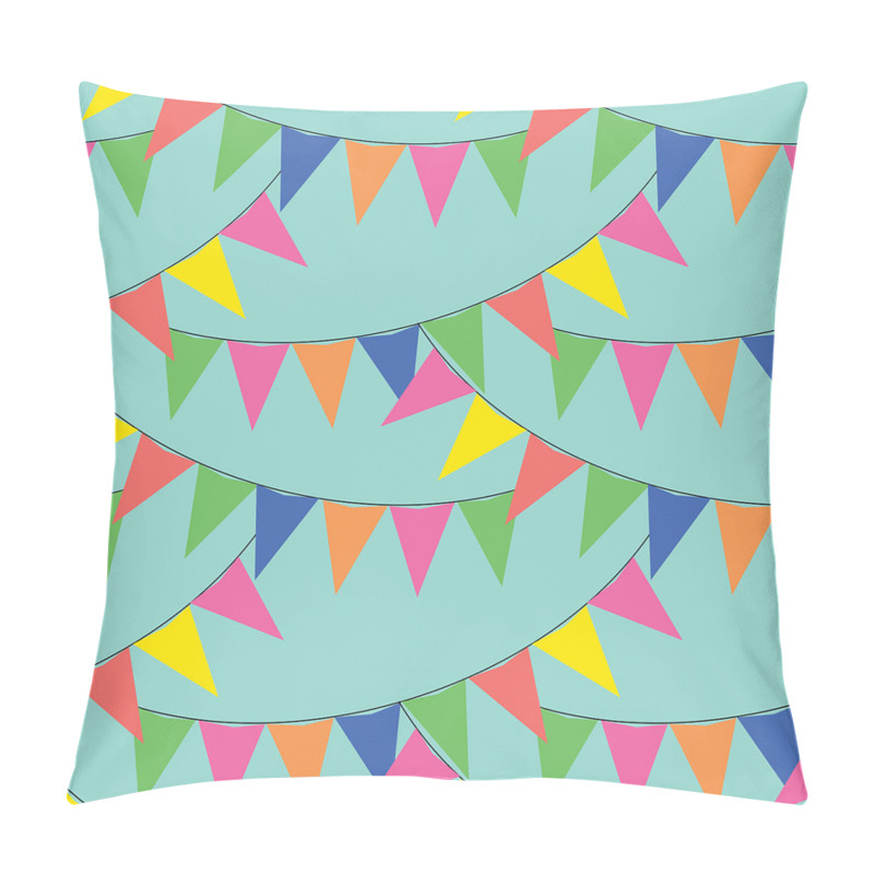 Custom  Bunting Party Flags Print pillow covers