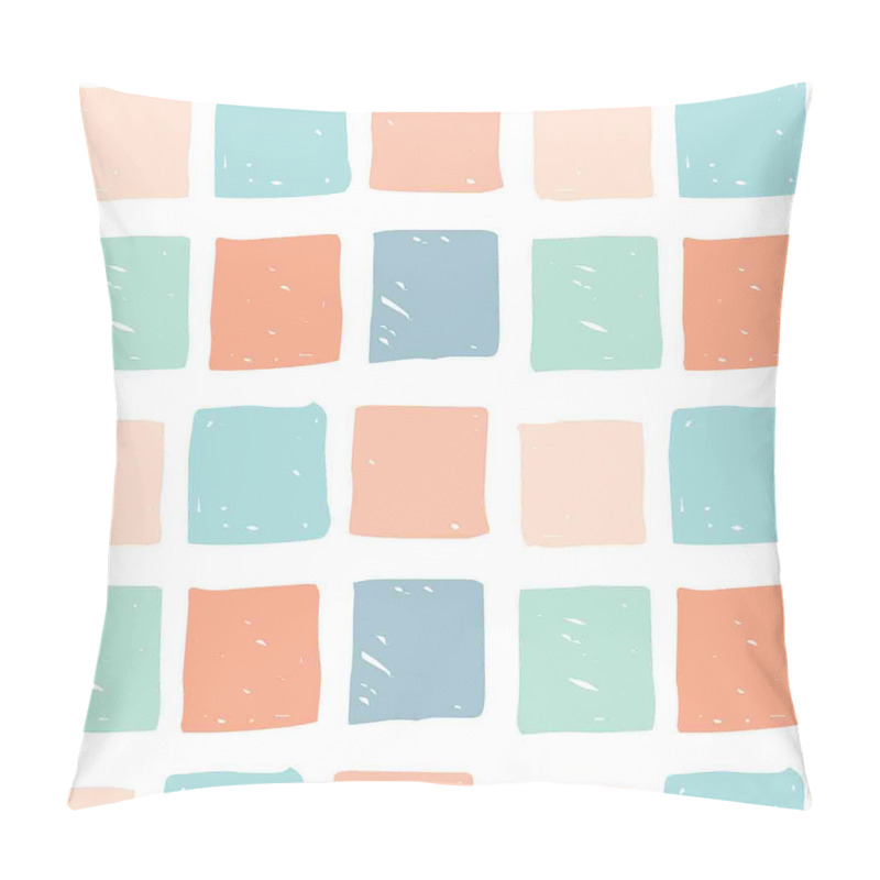 Personalise  Pale Mosaic Squares pillow covers