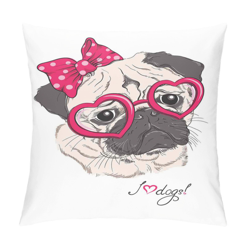 Personalise Cartoon Fashion Hipster Dog pillow covers