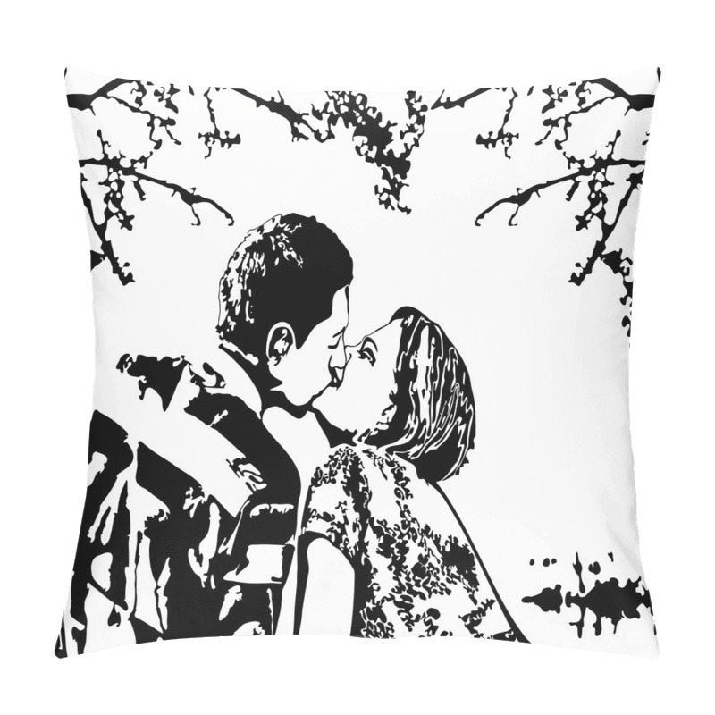 Custom  Young Couple in Love Print pillow covers