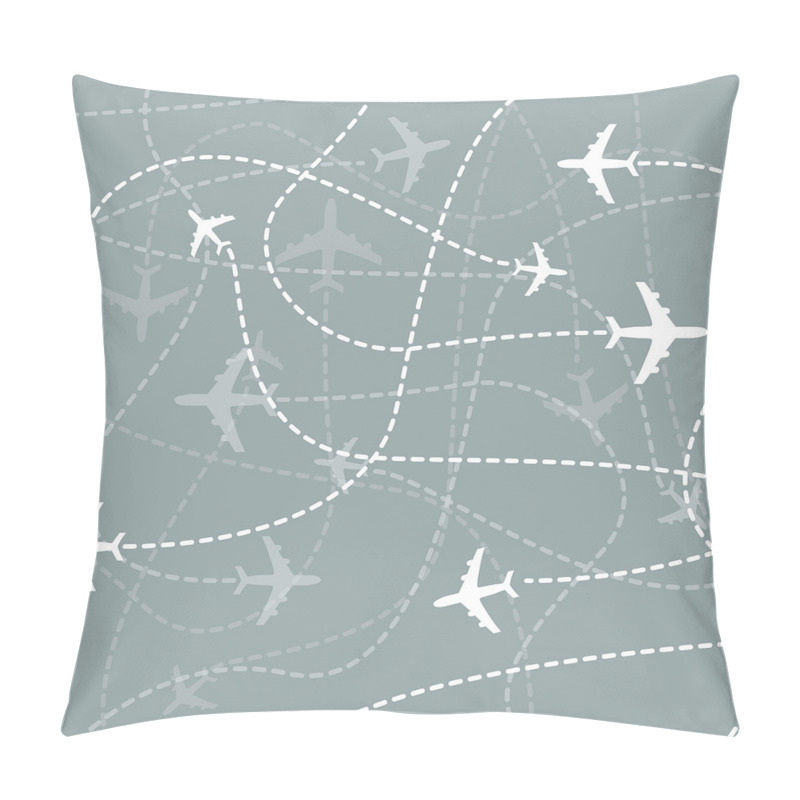 Personalise  Airplane Traces Scheme Sign pillow covers