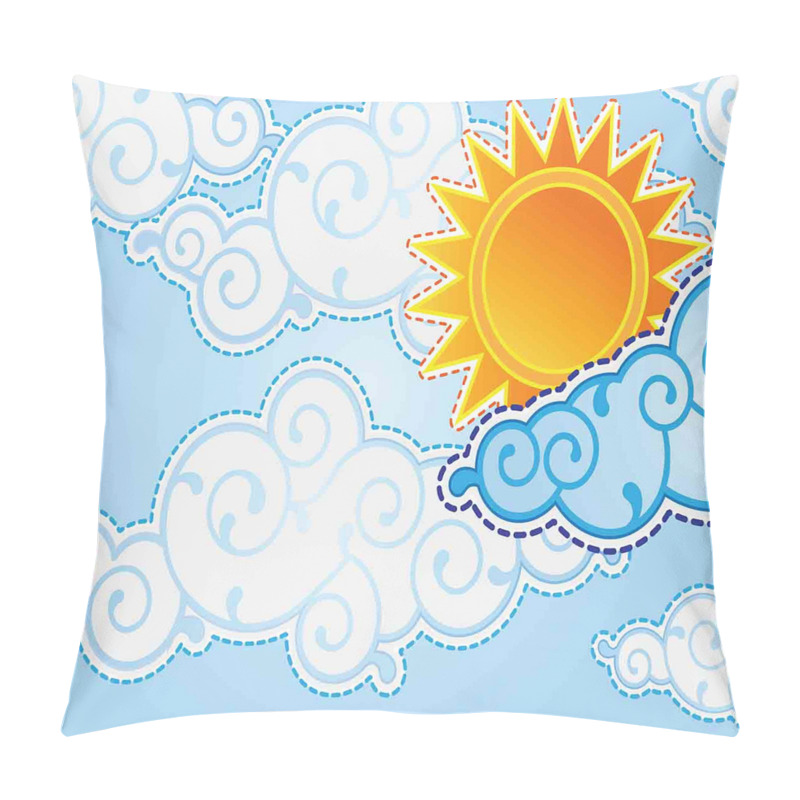 Personalise  Cartoon Summer Swirls pillow covers