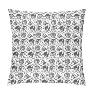 Personalise  Rider Skull Pattern Pillow Covers