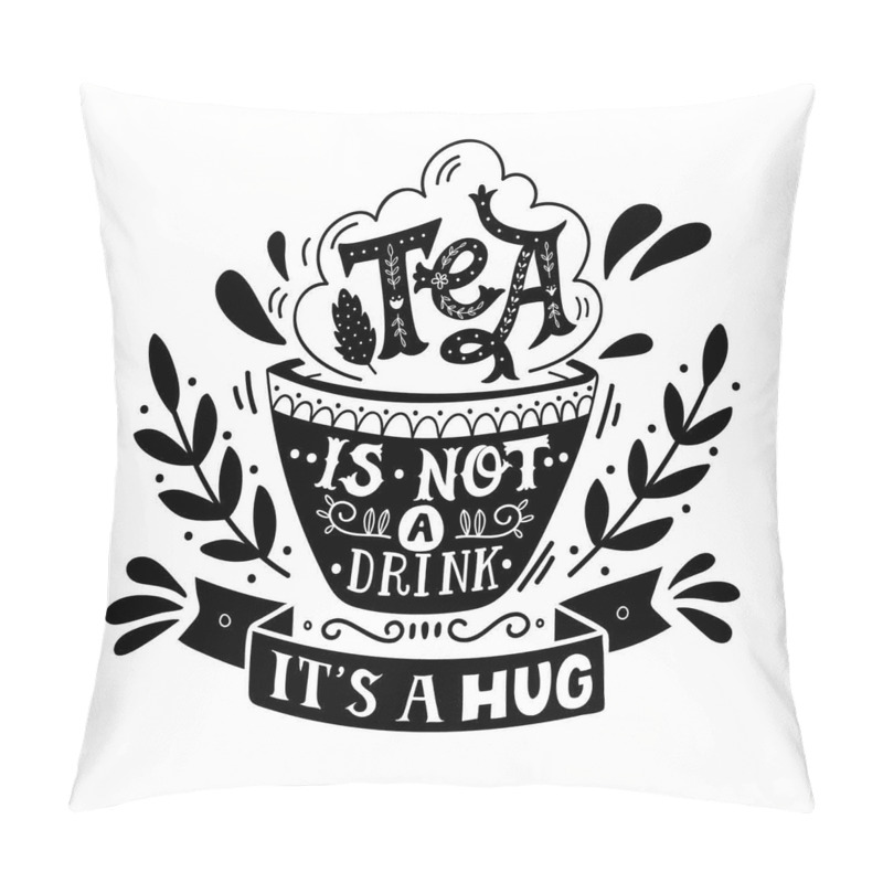 Custom Piping Hot Cup of Tea pillow covers
