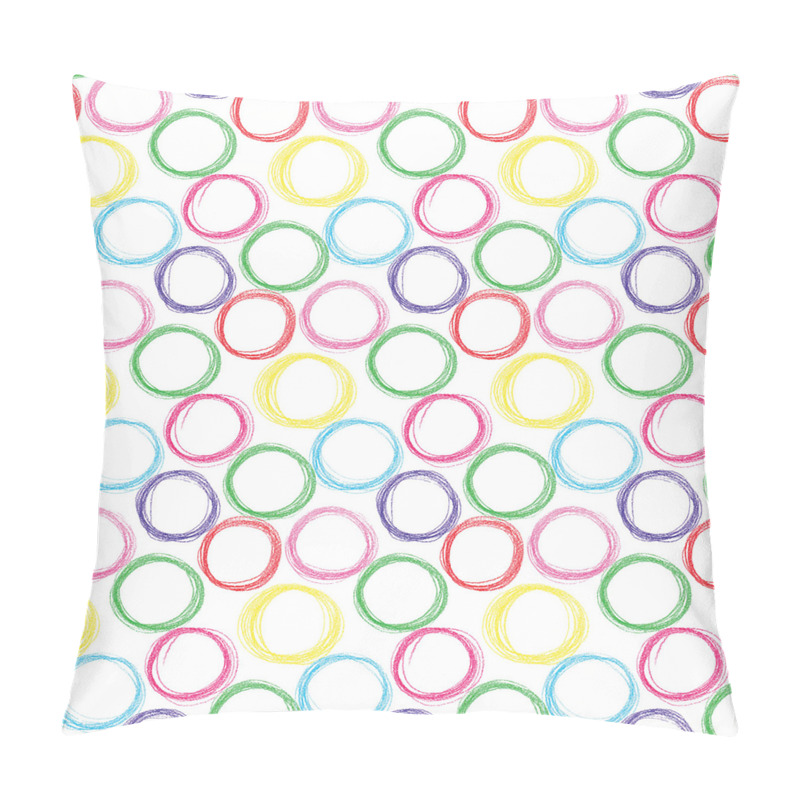 Personalise  Childish Scribble Circles pillow covers