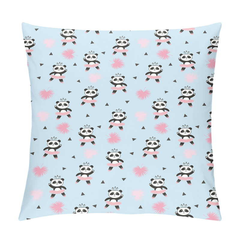 Customizable  Panda Ballerina in Dress pillow covers