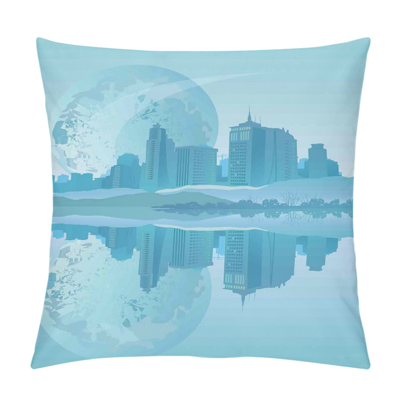 Personality Modern City Building Earth pillow covers